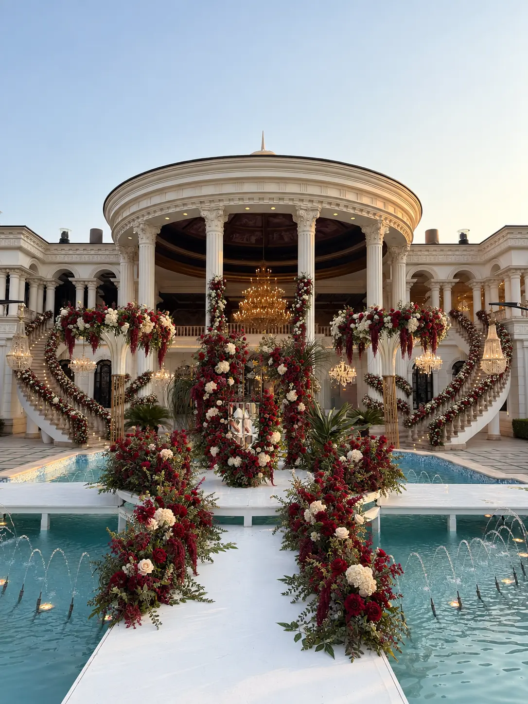 Custom wedding colour concept at Yalan Mansion